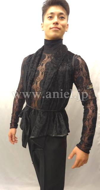 L1765・ラテンシャツ黒