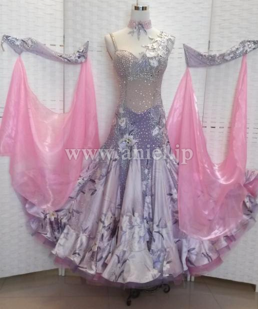 M2513・ラベンダー柄&ピンク※試着不可