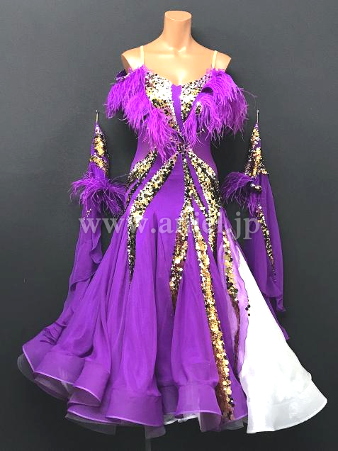 M7249・【タカダンス】紫&ゴールド