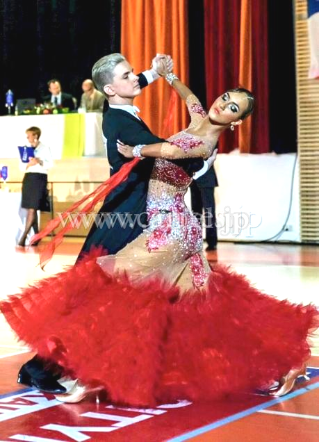 M5199・【Silvia design】赤&ベージュ