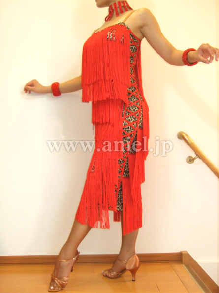 L1103・赤&ヒョウ柄