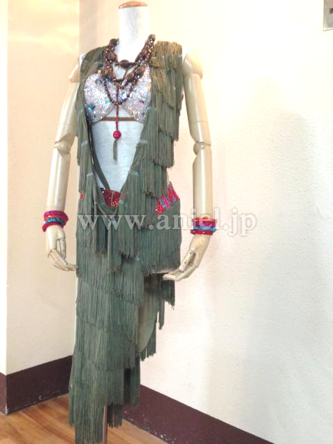 L1808・カーキ&赤