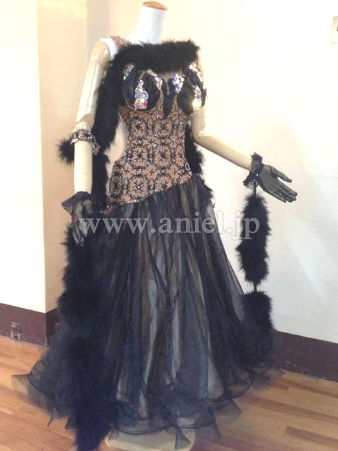 M2522・【チャコット】黒&ベージュ