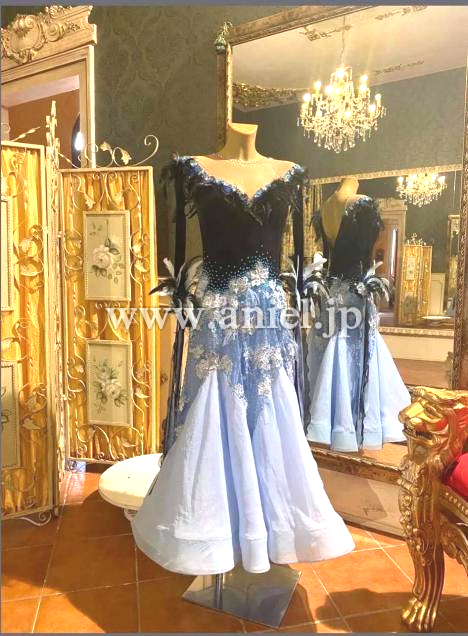 M7662・【Silvia Design】水色&黒