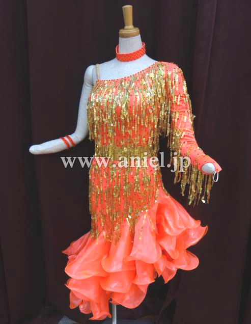 L2733・オレンジ&ゴールド※試着不可