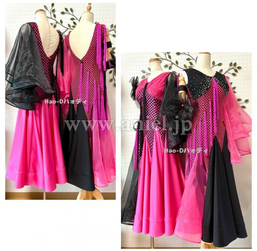 BM9289・ピンク&黒2着セット