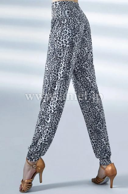 【即納】ラテンダンスパンツ　モノクロ豹柄