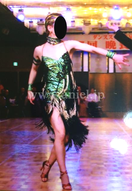 L2065・緑&ゴールド黒※試着不可