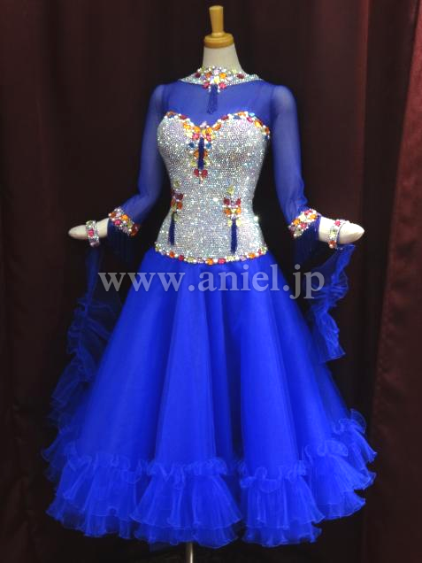 M3159・【Sapiel】青&カラフルストーン