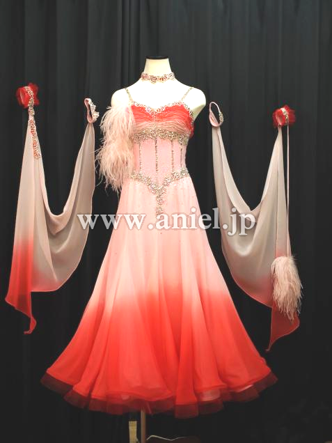 M2563・【Edda Hsu】ピンク&スカーレット