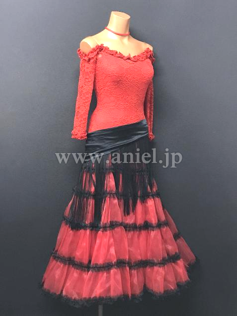 L6177・【タカダンス】赤&黒パソドレス※試着不可