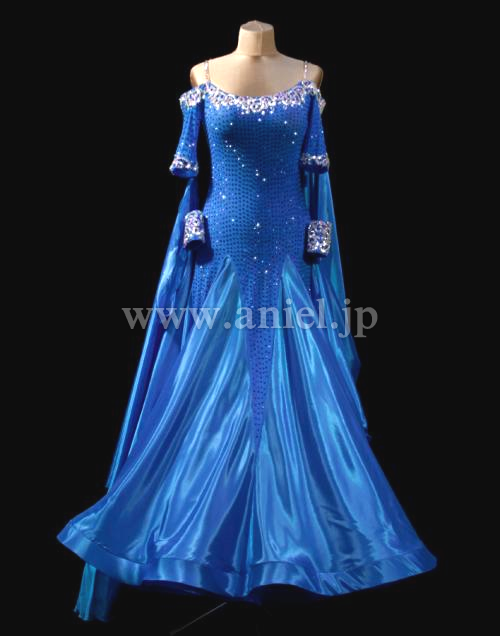 メルマガ49号目玉ドレス(モダン)・水色※試着不可