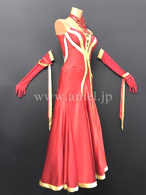 M7289・赤&ゴールド※試着不可