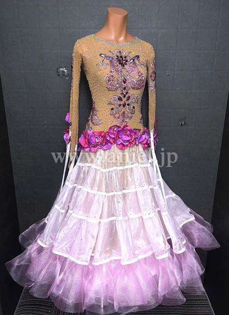 B132・【タカダンスス】ベージュ&白&ピンク