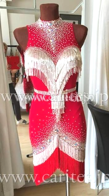 L5404・【半額セール】【Ajour Design】レッド&オーロラ【エレナ着用】※試着不可