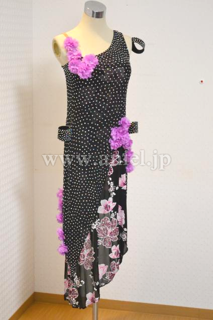 L2311・黒ベース花柄