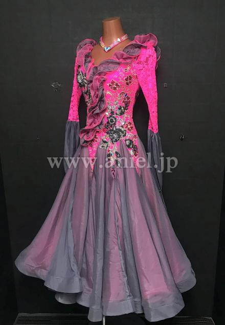 M8757・ピンク&グレー