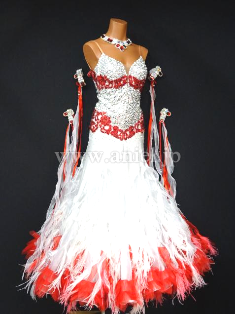 M5277・【Silvia design】白&赤