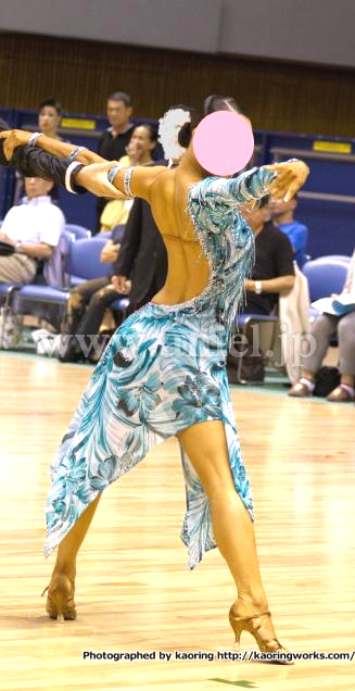 L3296・ブルーグリーン花柄