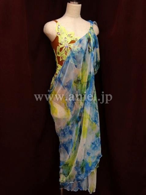 L2754・水色黄色柄