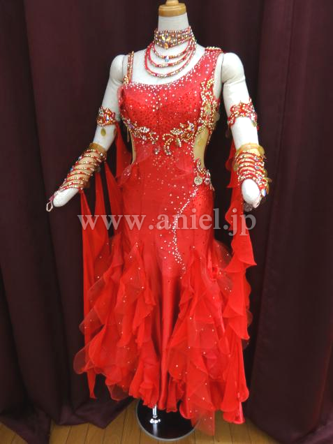 M3805・赤&ゴールド※試着不可