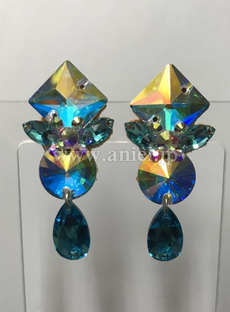 オリジナルオーロラ&水色イヤリング　01