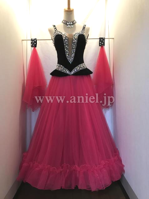 M4541・黒&チェリーピンク