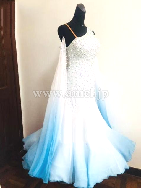 M5306・白&水色グラデーション※試着不可