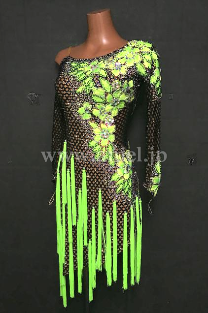 L6384・ライムグリーン&黒