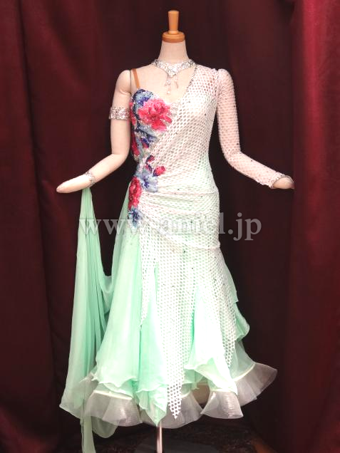 M3190・ペパーミント&花柄