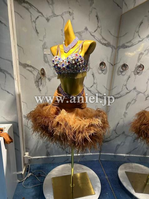 AL7470・ベージュ&カラフルストーン※試着不可