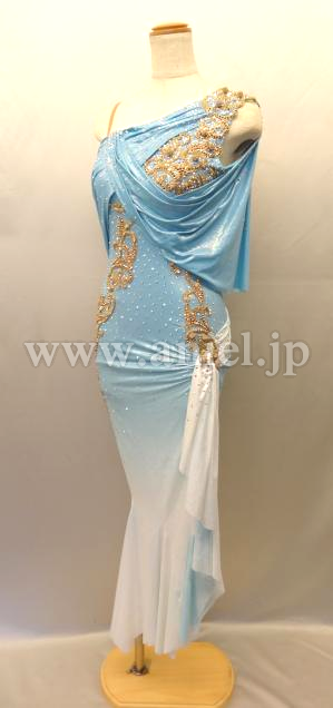 PL1833・水色グラデーション&ゴールド