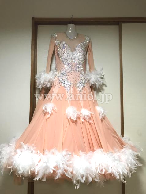 M8145・【gentil】サーモンピンク&白