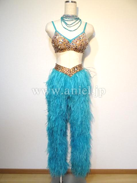 L3323・水色パンツドレス