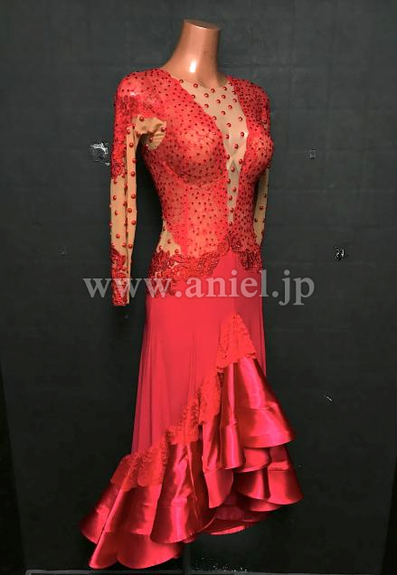 B164・【Silvia Design】レッドレースショーパソ