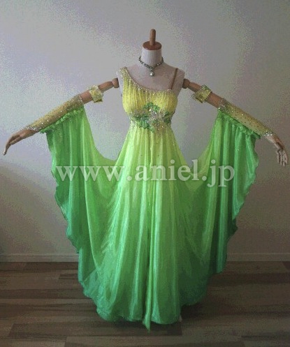 M2575・緑&黄色グラデーション