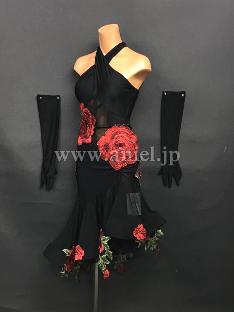 L6756・黒&赤薔薇