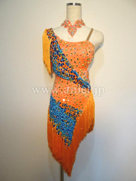 L3339・オレンジ&ターコイズ※試着不可