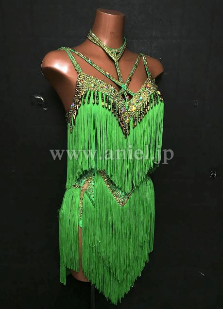 AL7394・【gentil】緑&ゴールド