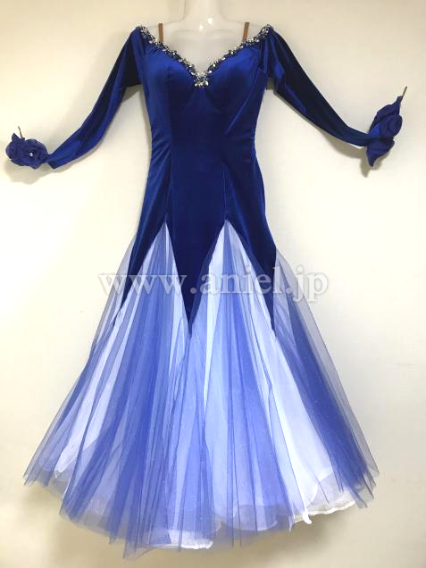 M6590・ミッドナイトブルーベルベット※試着不可