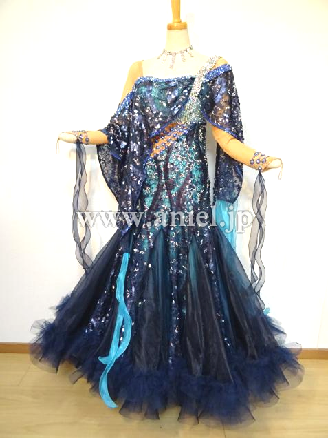 M4442・【Sapiel 】紺&水色