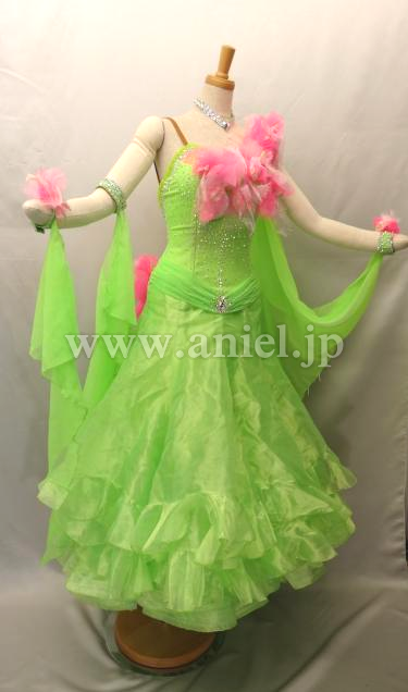 M2594・ライムグリーン&ピンク