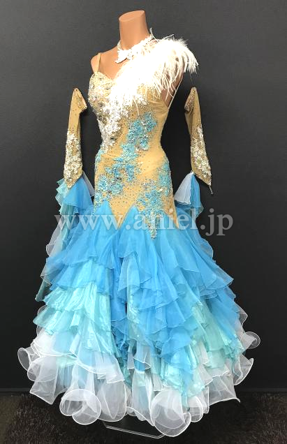 M7654・水色【タカダンス】※試着不可