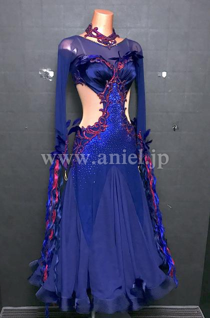 B175・【MARABO】ネイビー&赤