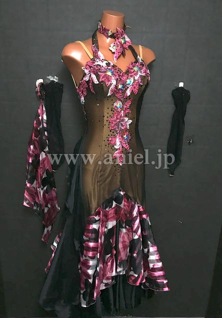 B185・【チャコット】黒&ピンク