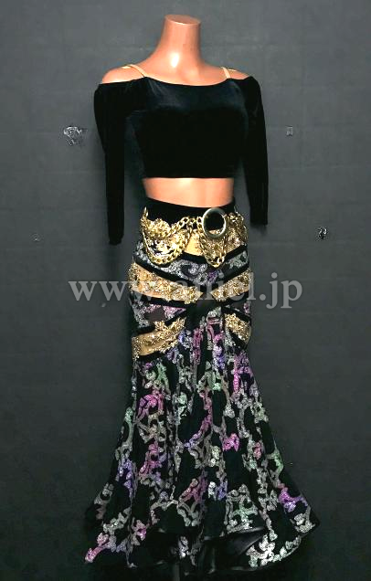 L7185・【VESA】黒&ゴールドパソドレス