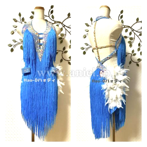 L7188・コバルトブルー&白