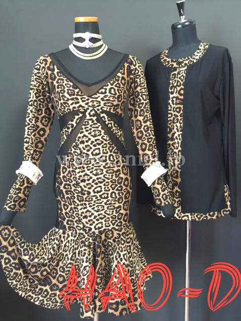 L3338・【半額セール】豹柄&黒ペアドレス・※試着不可