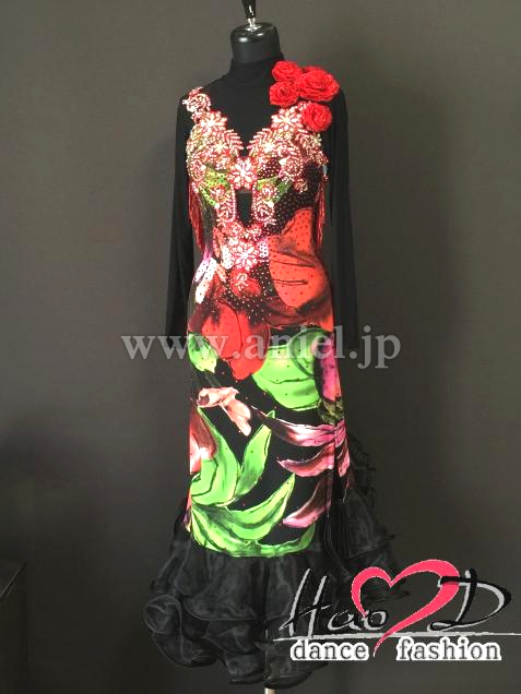 L2803・黒&花柄※試着不可