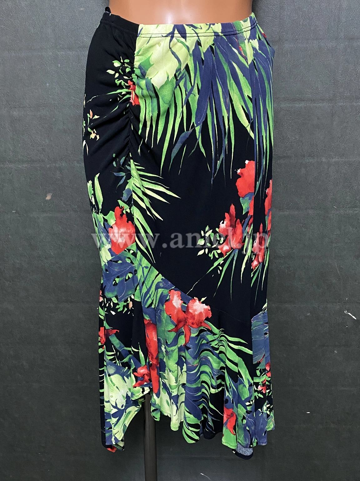 【チャコット】黒花柄スカート4505【中古】